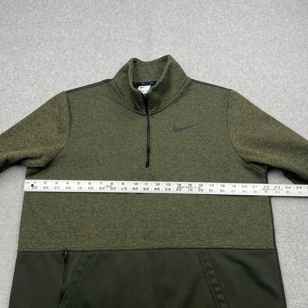 Nike Therma Dri-FIT 1/4-Zip Pullover Men's Large Green Heathered Training Jacket